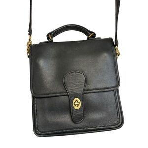 Coach vintage dark blue leather station bag 5130